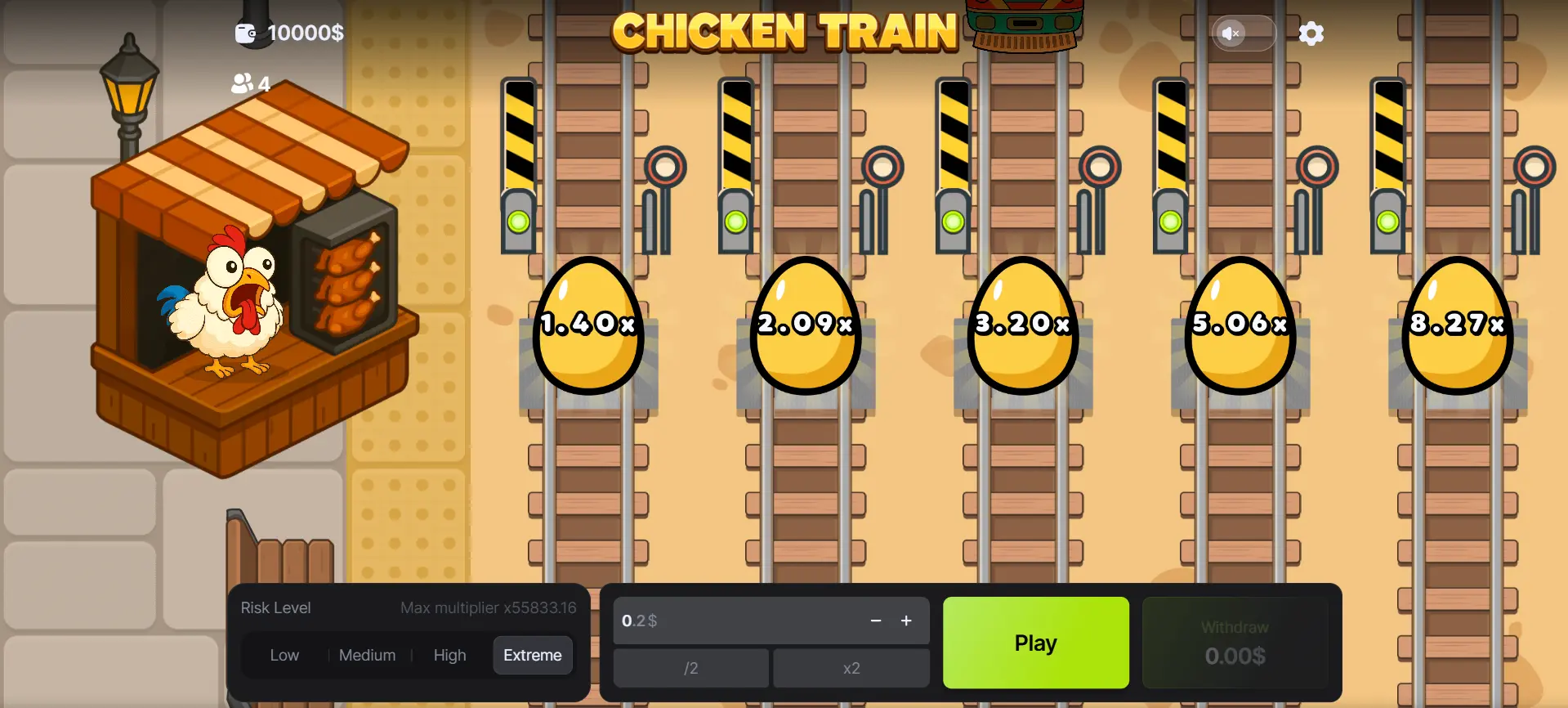 Cómo jugar a Chicken vs Train paso a paso